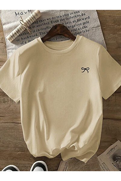 COHERENT Unisex Men'S/Women's Bow Custom Printed Oversize Cotton T-Shirt