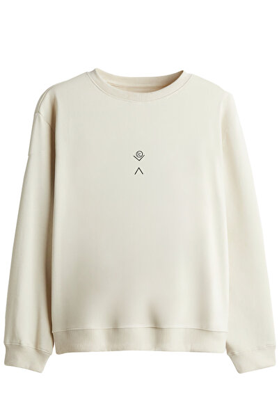 BetterThanCo Spatele meu! Hanorac imprimat cu guler tip crewneck