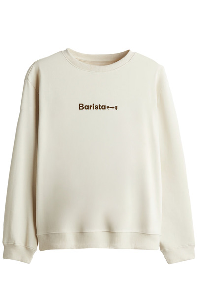 BetterThanCo Barista Printed Crew Neck Sweatshirt