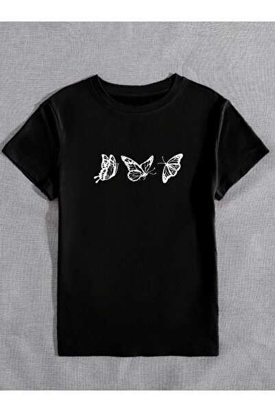 COHERENT Unisex Ανδρικό/Γυναικείο T-shirt BUTTERFLIES με ιδιαίτερη στάμπα, βα...