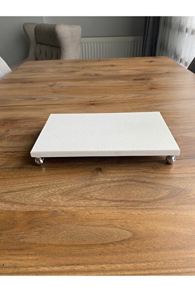 Nexa Doğaltaş Ayaklı Mermer Sunumluk ve Yağdanlık Altlığı – 25x15 cm Dikdörtg...
