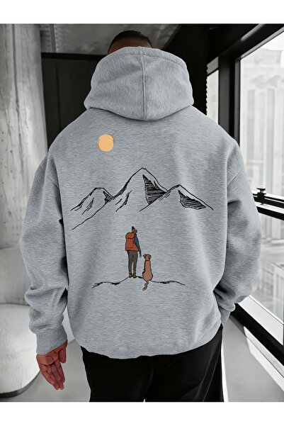 Rayan & Hoor Style White Oversized Hoodie with Back Dag Print