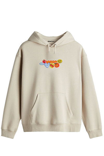 BetterThanCo Hanorac unisex cu glugă și imprimeu cu fructe