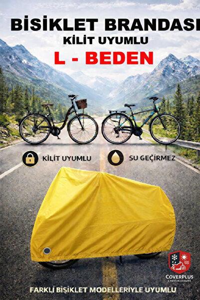 CoverPlus Bisiklet Brandası SARI (KİLİT UYUMLU),Bisiklet Koruyucu Kılıf, Bisi...