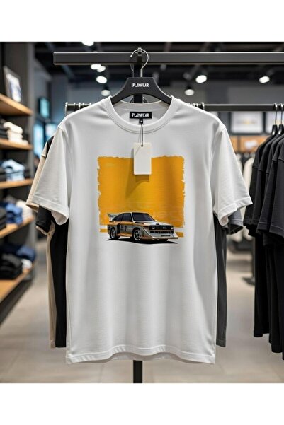 playwear Tricou unisex oversize cu imprimeu Audi Quattro S1 Design