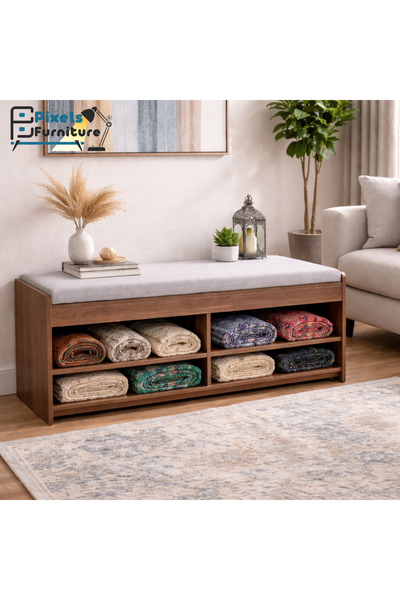 PixelsFurniture Pixel Furniture wooden storage bench (without doors), multi-p...