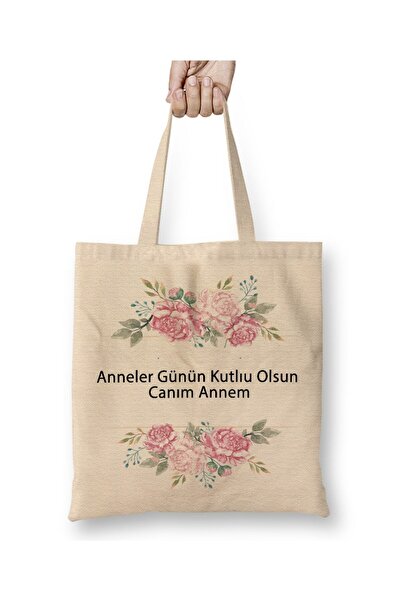 Toyaso Δώρο για τη γιορτή της μητέρας 017 Λευκή υφασμάτινη τσάντα με μακριά λ...