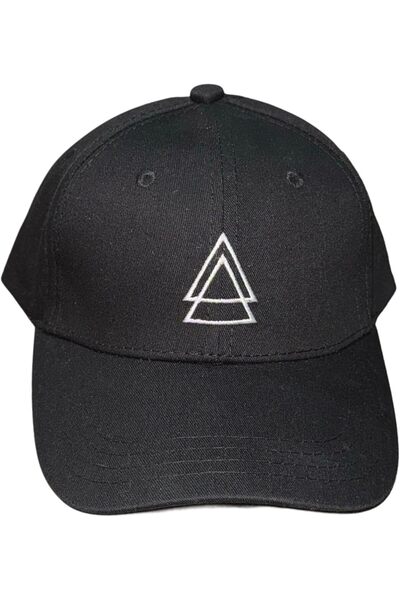 golden pineapple قبعة بيسبول سوداء مطرزة بمثلث أبيض