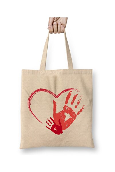 Toyaso Δώρο για τη γιορτή της μητέρας 013 Λευκή υφασμάτινη τσάντα με μακριά λ...