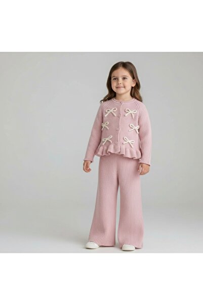 Leni Kids Bow-Trimmed Knitwear Set