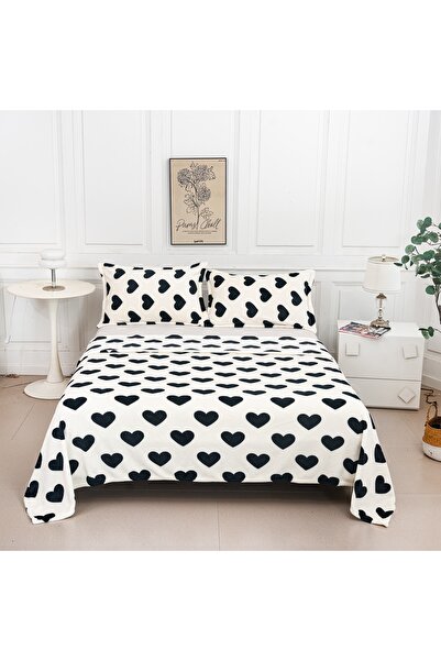 Truva Home Cocolino Fluffy Blanket with 2 Pillowcases - 200x230 cm, Warm and ...