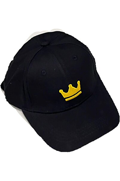 golden pineapple قبعة بيسبول سوداء مطرزة بتاج ذهبي