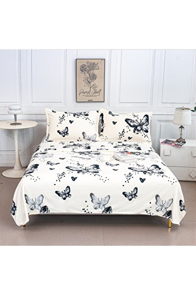 Truva Home Cocolino Fluffy Blanket with 2 Pillowcases - 200x230 cm, Warm and ...