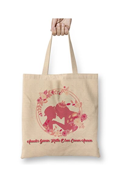 Toyaso Mother's Day Gift for Mothers 019 White Cloth Bag Long Handle Shopping...