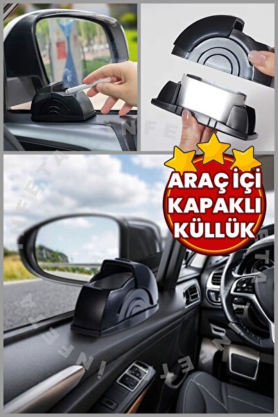 İnfeta Araç İçi Küllük Sürgülü Kapaklı Metal Hazneli Otomobil Araba Küllük Ko...