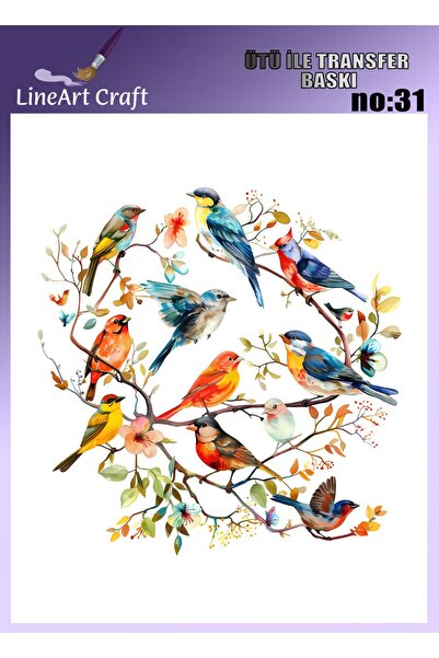 LİNEART Ütü İle Yapışan Transfer Baskı & Kumaş Transfer No:KMŞ31-18x20cm