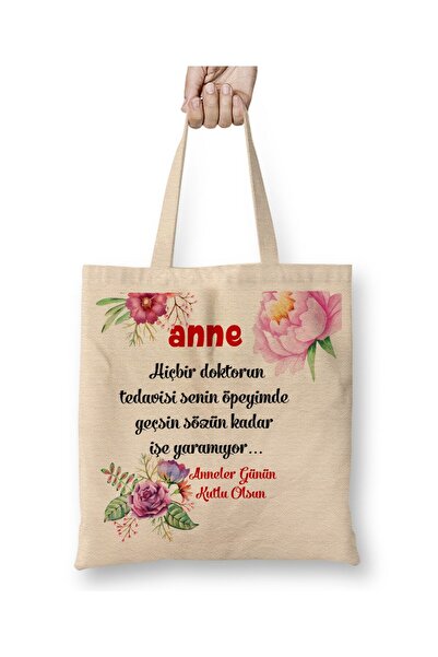 Toyaso Mother's Day Gift for Mothers 028 White Cloth Bag Long Handle Shopping...