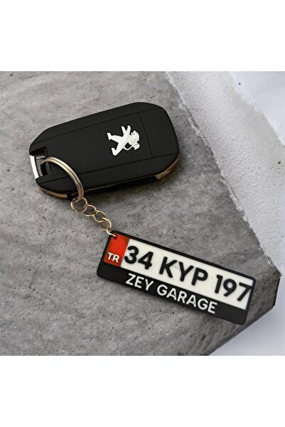 ZEY GARAGE & TUNİNG KİŞİYE ÖZEL PLAKA ANAHTARLIK - Araba anahtarlık - motor a...
