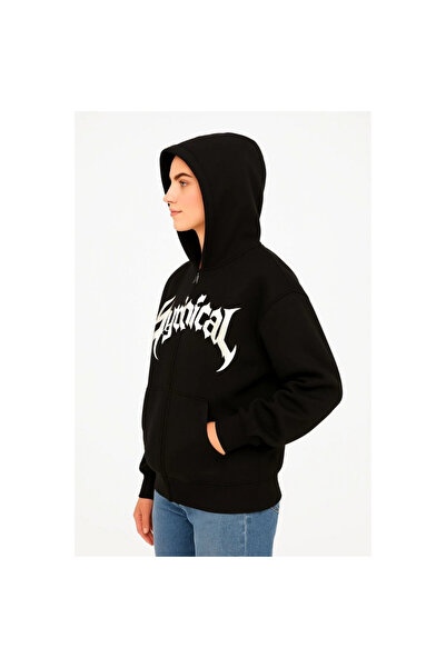 Glam Love Oversized Hooded Sweatshirt Hoodie 3 Thread Ş Fleece-Lined Cotton F...