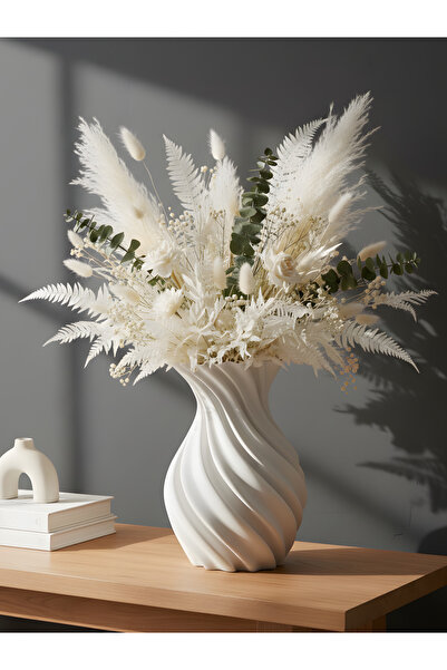 END Design Silk Wave Spiral Vase – Unbreakable Decorative Modern, Minimalist ...