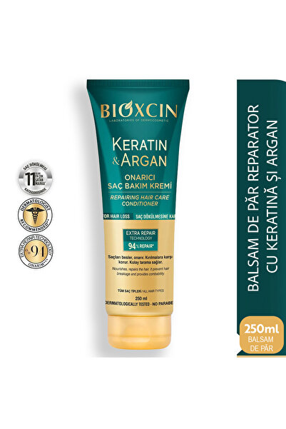 Bioxcin Keratin Argan Repair Conditioner 250 ML for Damaged and Dry Hair