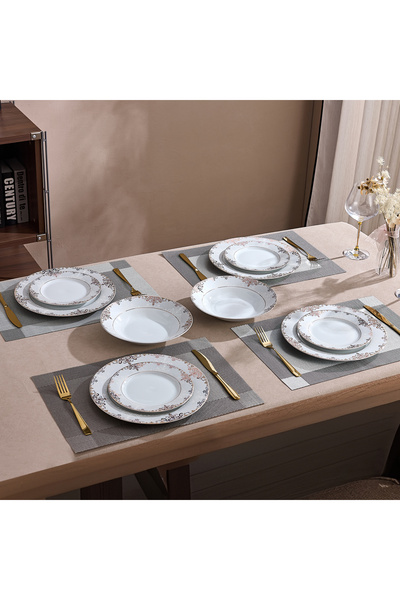 Malooki Serviciu de Masă 6 persoane Imperial Gold Medallion din Porțelan , 18...