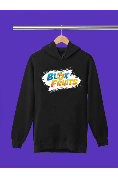 MAGORS Hanorac pentru copii cu glugă, cu imprimeu BLOX FRUITS, din 3 fire, de...