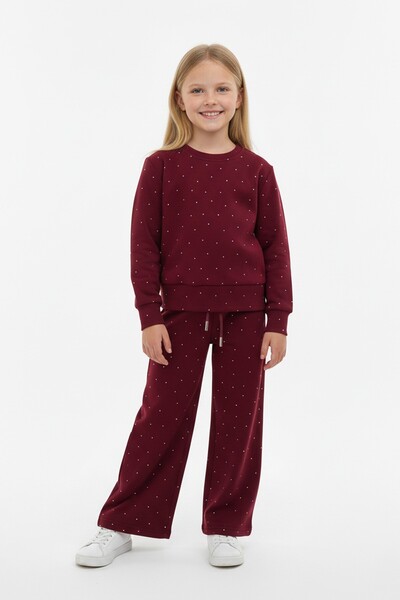 Giyimodam Hanorac cu mâneci lungi pentru fete, cu broderie cu pietre străluci...