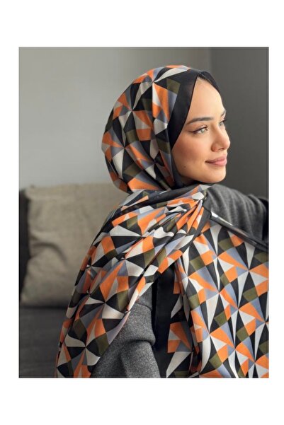 Linda Scarf geometrik desen soft şal