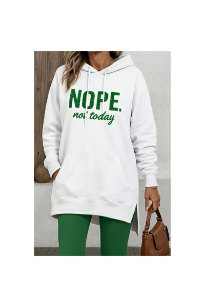 ÇELİK TİCARET    Women's Long Sleeve Hooded Lace up Viscose Two Thread Sweat