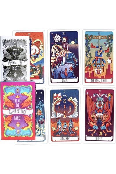 Galaksi Dükkanı The Art Adventure Tarot Destesi/Tarot Kartları -12cm 7cm boyu...
