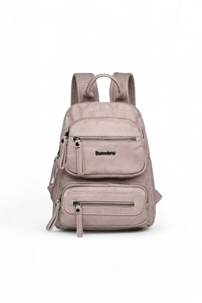 21Kbarcelona Logo Detailed Powder Women's Backpack Brc-1929