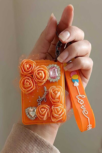 Bontexs Latex Rose Mirrored Gift Keychain and Bag Ornament