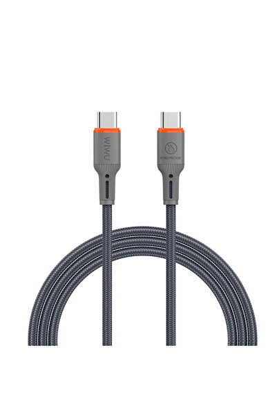 WIWU FlameGuard C-C Charging Cable – Flame-Retardant, Braided, 60W Fast Charg...