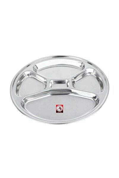 China Round Serving Tray in Stainless Steel – 35 cm