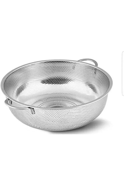 FBZhome Pasta Strainer 22 cm Metal Colander with Handle Steel Strainer