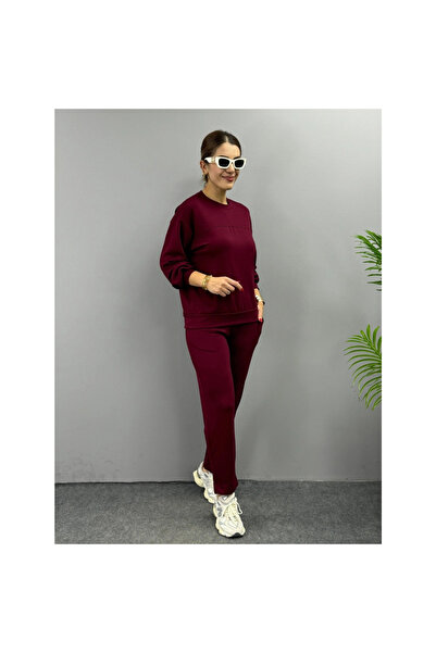 Queene Dreams المرأة طويلة الأكمام طاقم الرقبة فسكوزي اثنين من الغزل بلوزة وب...