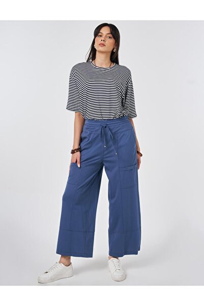 KYR Relaxed Fit Rayon Trousers Indigo