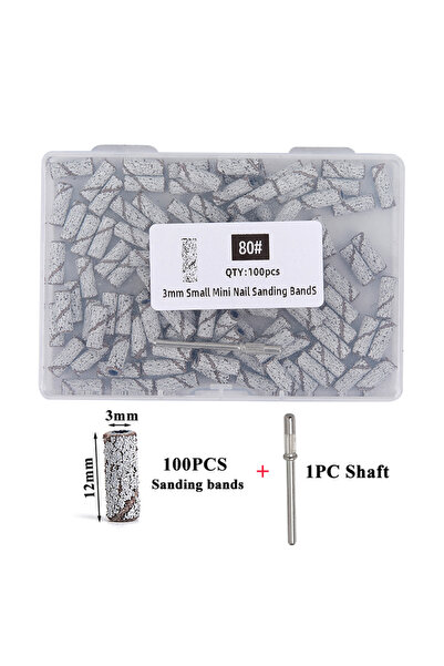 Choice8 مجموعة من 100/50 قطعة من أشرطة صنفرة الأظافر الصغيرة 3 مم، بسماكة 80/...