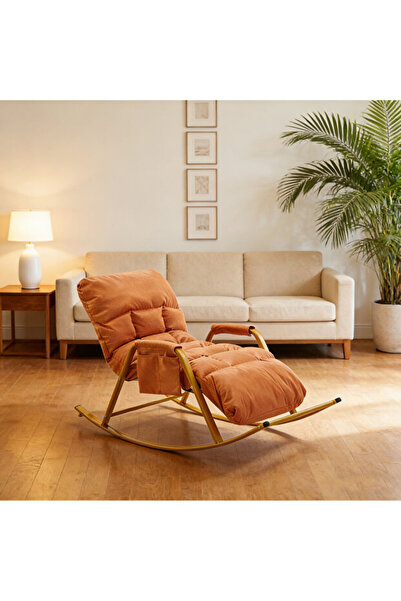 Enjoylifeme Modern Ergonomic Rocking Chair for Home High Back Metal Rocker wi...