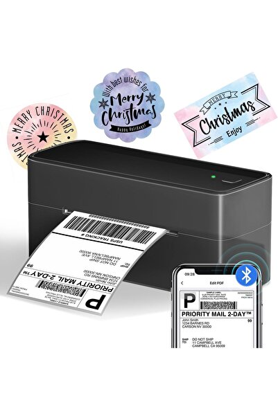 Generic طابعة ملصقات حرارية بلوتوث من فوميمو، طابعة ملصقات شحن 4x6، طابعة ملص...