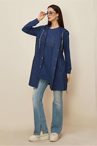 Alvina Quilted Y Vest Set Tunic 46197