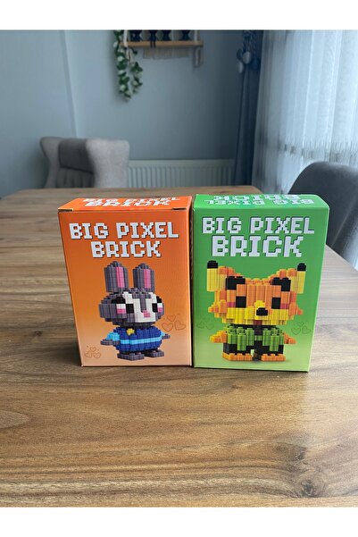 BIG PIXEL TOYS Pixel Brick Karakter Yapı Blok Oyuncak-judy Tavşan&Nick wild M...