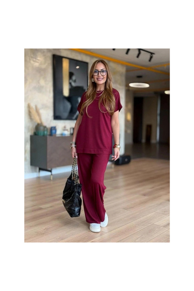 Modayakamoz Γυναικείο κοντομάνικο μπλουζάκι με λαιμόκοψη βισκόζης δύο κλωστών...