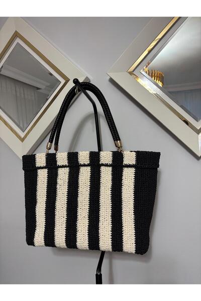 Sk handmade hasır el yapımı büyük boy plaj cantası