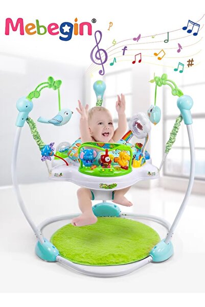 MEBEGIN نطاطة أطفال متعددة الوظائف، نطاطة أنشطة تعليمية ولعبة أرضية، معدات مر...