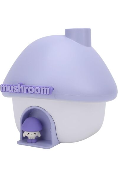 Generic مرطب هواء صغير، مرطب هواء على شكل منزل فطر لطيف، سعة 300 مل، مزود بثل...