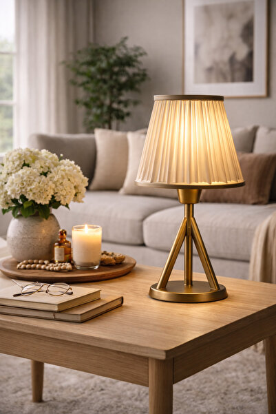 Limon 3D Desing Standing Table Lampshade |   Modern Decorative Bedside and Ni...