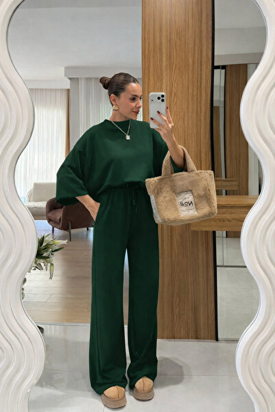 YAKAMEL Women's Long Sleeve Wide Leg Pajama Set