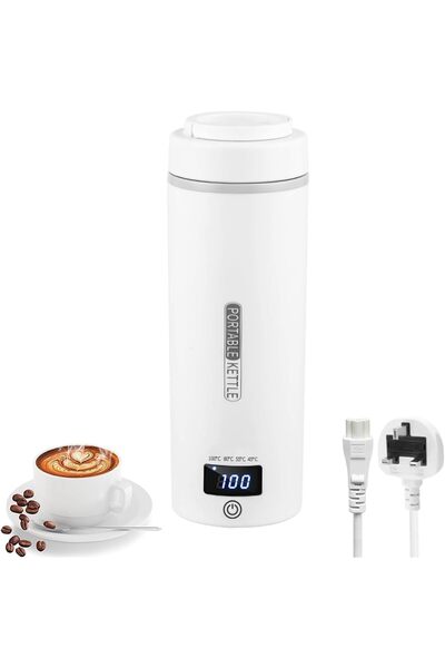 Generic غلاية كهربائية للسفر مع شحن USB، سعة 500 مل، غلاية صغيرة محمولة للشاي...